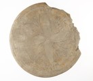 Disk-shaped Jar Lid, Limestone, paint