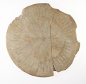 Disk-shaped Jar Lid, Limestone, paint