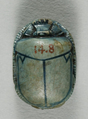 Scarab Commemorating Two Obelisks of Thutmose III, Glazed steatite