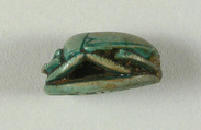 Scarab Commemorating Two Obelisks of Thutmose III, Glazed steatite