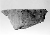 Canopic Chest Lid Fragment, Travertine (Egyptian alabaster)