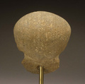 Head of a male statue, Sandstone, paint
