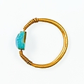 Ring with Uninscribed Scarab, Turquoise