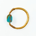 Ring with Uninscribed Scarab, Turquoise