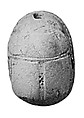 Scarab Incised with Hieroglyphs and Scrolls, Glazed steatite