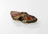 Butterfly amulet, Silver, carnelian, faience