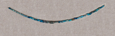 Necklace of amulets, Blue faience