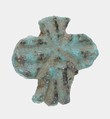 Butterfly amulet, Faience, paint