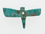 Dragonfly amulet, 
Faience, paint