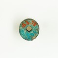 Spool-shaped bead, Faience