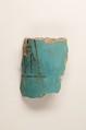 Vase fragment, Blue faience