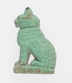 Cat amulet, Faience