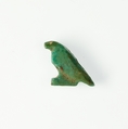 Falcon amulet, Faience (green)