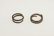 Pair of Earrings (with 16.10.345), Bronze or copper alloy
