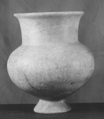 Wide-Necked Cosmetic Jar, Travertine (Egyptian alabaster)