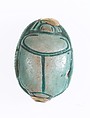 Scarab, Steatite (glazed), gold