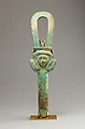 Arc sistrum with a hymn to Hathor, Faience