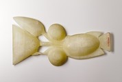 Cosmetic Spoon in the Shape of a Tilapia with Water Lilies, Travertine (Egyptian alabaster)
