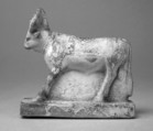 Apis Bull Figure, Green faience, discolored