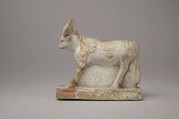 Apis Bull Figure, Green faience, discolored