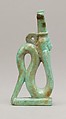 Hathor Amulet, Faience
