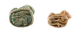 Seal, sphinx, Faience