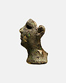 Male (originally red) head for composite statuette, Glass