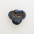 Amulet of winged scarab with falcon head, Glass
