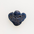 Amulet of winged scarab with falcon head, Glass