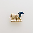 Amulet of a walking ram, Glass