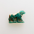 Amulet of a walking ram, Glass