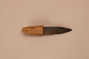 Model chisel, Copper, wood, animal hide