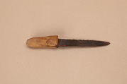 Model chisel, Copper, wood, animal hide