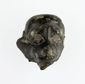 Head of a monkey from an ointment vessel, Serpentinite