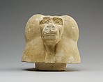 Canopic jar lid with head of a baboon (Hapy), Limestone