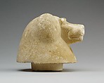 Canopic jar lid with head of a baboon (Hapy), Limestone
