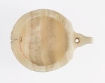 Vessel lid in the form of a turtle, Travertine (Egyptian alabaster), paste