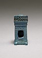 Khonsu shrine amulet, Egyptian blue