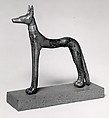 Statuette of Wepwawet, Bronze or copper alloy, gold inlay