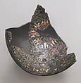 Fragment From Decorated Bowl, Black bronze with gold, silver, and copper inlays
