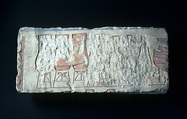 Relief with jars on stands, Limestone, paint (mostly modern)