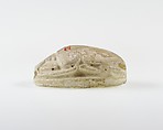 Scarab Incised with Hieroglyphs and Scrolls, Steatite