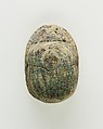Scarab of the Lady Nebetwadjyt, Green glazed steatite