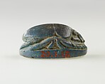 Scarab of an Official, Dark blue glassy faience