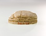 Scarab Inscribed with Hieroglyphs, Glazed steatite