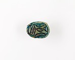 Scarab with Protective Sign, Green glazed steatite