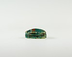 Scarab with Protective Sign, Green glazed steatite