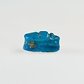 Scarab Inscribed with a Blessing Related to Re, Bright blue faience