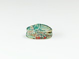 Scarab Inscribed with the Name of Ramesses II, Green glazed steatite