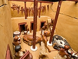 Model of a Slaughter House, Wood, paint, plaster